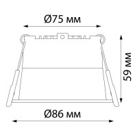 Встраиваемый светодиодный светильник NOVOTECH LED, 9W, TRAN 358900