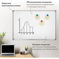 Магнитно-маркерная доска Staff 90x120 см, металлическая рамка, ECO 238138