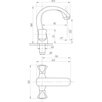 Смеситель для раковины ПРОФСАН ПСМ КВАДРО тип ГОСТ См-УмДЦБА ПСМ PSM-717-38
