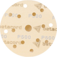 Материал абразивный в кругах 150 мм, 15 отверстий, на бумажной основе, Р500, 100 шт BETACORD 100.0500