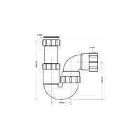 Сифон McAlpine без выпуска, 2 дюйма-50, P-образный 5259