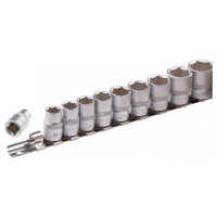 Набор торцевых головок 3/8", 6-ти гр CrV, 8-19 мм, 10 шт. STELS 13601
