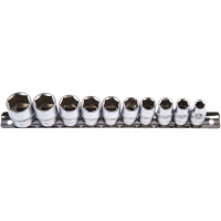 Набор торцевых головок 3/8", 6-ти гр CrV, 8-19 мм, 10 шт. STELS 13601