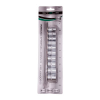 Набор торцевых головок 3/8", 6-ти гр CrV, 8-19 мм, 10 шт. STELS 13601