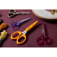 Ножницы Gamma ROS-04 для рукоделия, в блистере, 89 мм, с прорезиненными ручками 610435