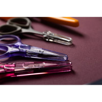 Ножницы Gamma ROS-04 для рукоделия, в блистере, 89 мм, с прорезиненными ручками 610435