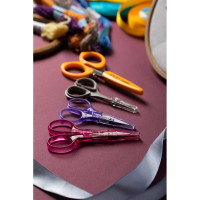 Ножницы Gamma ROS-04 для рукоделия, в блистере, 89 мм, с прорезиненными ручками 610435