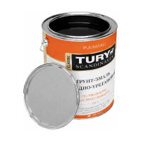 Грунт-эмаль TURY АУ по ржавчине 3 в 1 черная, 2 кг 2007664