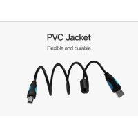 Кабель Vention USB 2.0 AM/BM - 3м, черный VAS-A16-B300