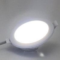 Светодиодный ультратонкий светильник truEnergy круг 7W 4000K 400Lm D95мм белый металл 10031