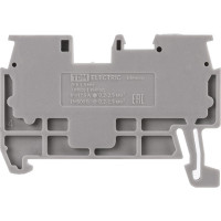 Безвинтовой клеммный зажим TDM ELECTRIC ЗКБ быстрого зажима, 1.5 кв. мм, 17.5А, серый (Ph-C PT 1,5/S) SQ0822-0159