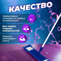 Сменная насадка для швабры PERFECTO LINEA из шенилла, синяя 44-431012