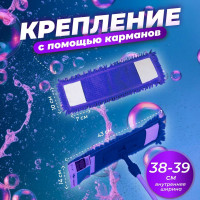 Сменная насадка для швабры PERFECTO LINEA из шенилла, синяя 44-431012