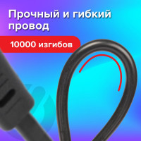 Универсальный кабель питания SONNEN для аудио и видеотехники C7 2 pin, 1,8 м, черный 513564