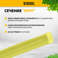 Леска FLEX CORD круглая 4 мм, 69 м, на DIN катушке для триммера Denzel 96283