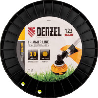 Леска FLEX CORD круглая 3 мм, 123 м, на DIN катушке для триммера Denzel 96282