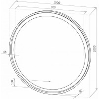 Зеркало с подсветкой Art&Max Napoli AM-Nap-1000-DS-F