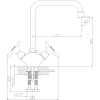Смеситель для кухни Rossinka Q02-72