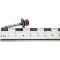 Кровельный саморез Качественный КРЕПЕЖ коричневый RAL 8017, 4.8х38 мм, 50 шт 0200119 КЧ