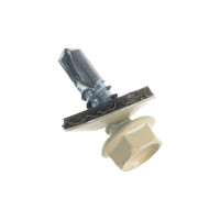 Кровельный саморез крепежная техника слоновая кость RAL 1014, 5.5х19 мм, 300 шт 420406 БК