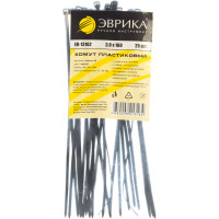 Пластиковый хомут черный 3.0x160мм универсальный 25шт Эврика ER-13162 956499