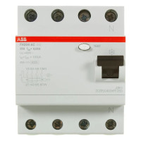 Выключатель дифференциального тока ABB УЗО 4п 25А 30мА FH204 АС 2CSF204004R1250