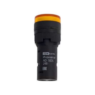 Лампа TDM ELECTRIC AD-16DS матрица, d16мм, желтый, 24В, AC/DC SQ0702-0057