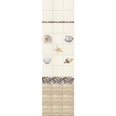 Панель ПВХ КронаПласт Unique дары моря бежевый, 3 шт. 00-00048331