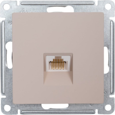 Компьютерная розетка rj45 Systeme Electric Atlasdesign песочный, кат 5е ATN001283
