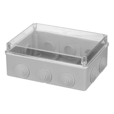 Коробка распределительная TDM ELECTRIC 190х140х70мм, прозрач. крышка, IP55, 10 гермовводов SQ1401-1142