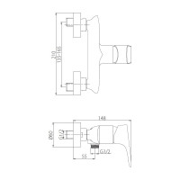 Смеситель для душа Damixa Palace Grand 462000000