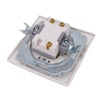 Выключатель Smartbuy 2-клавишный 10А белый Венера SBE-01w-10-SW2-0