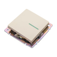 Выключатель Smartbuy 1-клавишный с индикатором 10А бежевый Нептун SBE-05i-10-SW1-1