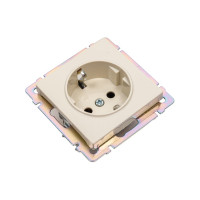 Розетка Smartbuy с заземлением 16А бежевая Нептун SBE-05i-16-S1-Z