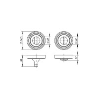 Поворотная ручка PUNTO BK6 ML ABG-6 зеленая бронза 33219