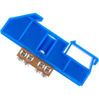 Шина PE ЭРА NO22243 земля, на DIN, изолированная, ШНИ-6х9-4-Д-синий Б0033424