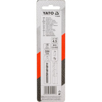 Сверло по металлу Co-HSS (4.5х47х80 мм) YATO YT-4045
