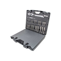 Набор ручных метчиков и плашек NORGAU UNC 1/4-1", 44 предмета HSS 013904550