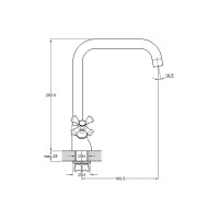 Смеситель для кухни G-lauf с высоким изливом, хром QML4-C827