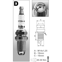 Свеча зажигания (ВАЗ LARGUS; 16 кл; ключ 16 мм) BRISK DR15LDCY A-Line20