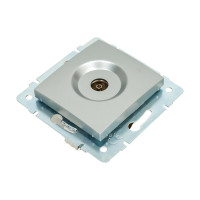 ТВ Розетка Lezard, KARINA, проходная, матовое серебро, 707-4388-129