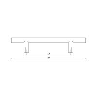 Ручка рейлинг Laurus RE1008 128 матовый хром 19015