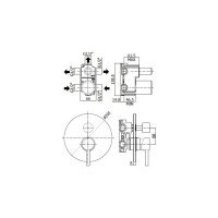Смеситель встраиваемый для душа Paffoni SK019ST Steel looking STICK 00255702