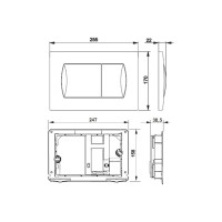 Смывная клавиша ACTIVE Pl 62 B хром для ПЭК VICTORIA, MATEO, MITOS Roca 00048250 78901160B2