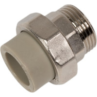 Комбинированная муфта VRT разъемная, наружная, 25х1", EVER plast, серый 540012