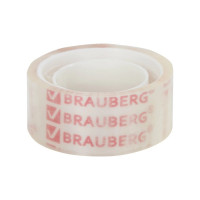 Клейкие ленты BRAUBERG 19 мм х 10 м, канцелярские, комплект 12 шт., прозрачные 223124