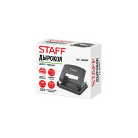 Металлический дырокол STAFF Manager, до 20 листов, черный, 224649