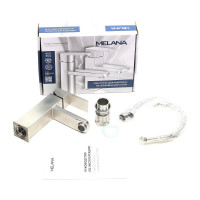 Смеситель для умывальника MELANA Cubo нерж.сталь, однорычажный, сатин, литой излив 610201