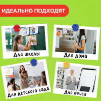 Магниты малого диаметра Staff 20 мм КОМПЛЕКТ 12 упаковок по 6 магнитов цвет АССОРТИ в блистере Basic 236404