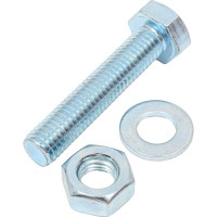 Болт с шестигранной головкой vipкрепеж набор, полная резьба, din 933, 10x50, 2 шт. 27912 VIP